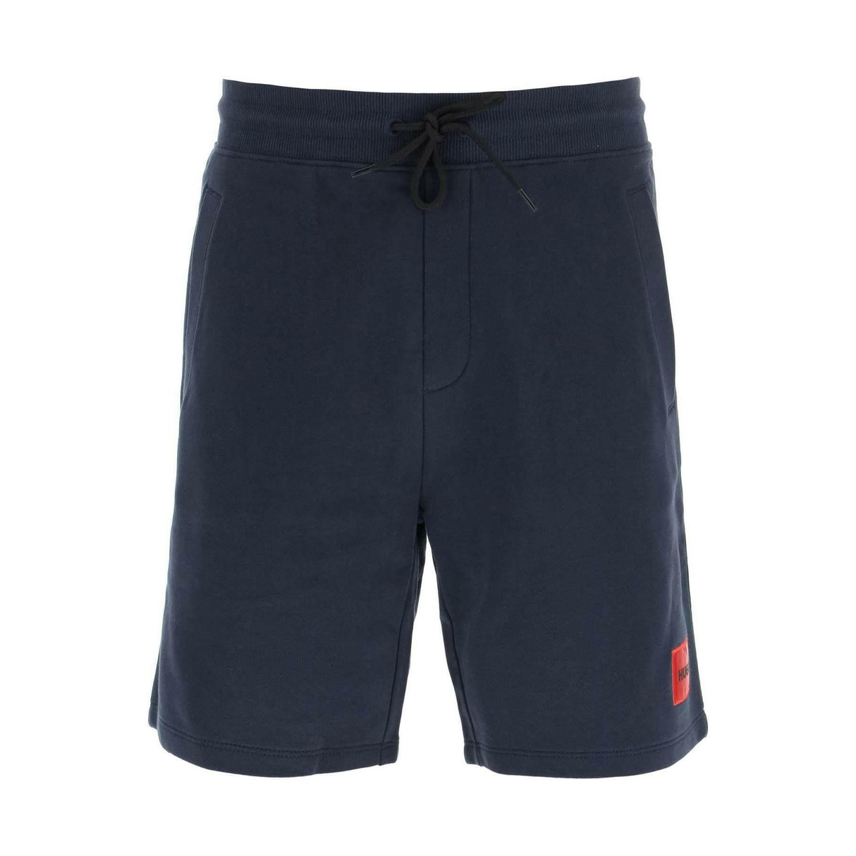 Dark Blue Diz Cotton French Terry Logo Shorts HUGO JOHN JULIA.