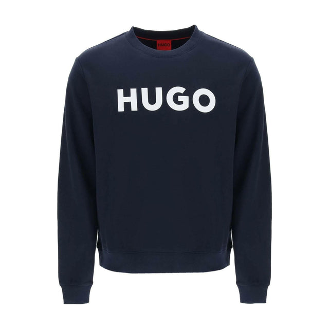 Dark Blue French Terry Dem Logo Sweatshirt HUGO JOHN JULIA.