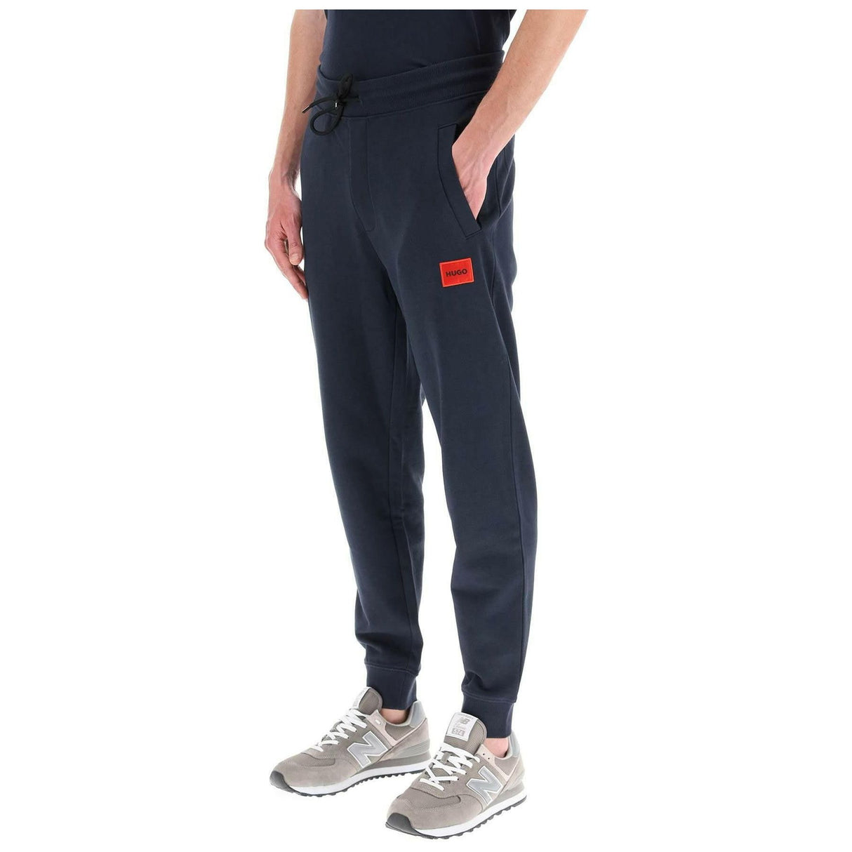 Dark Blue French Terry Sweatpants HUGO JOHN JULIA.