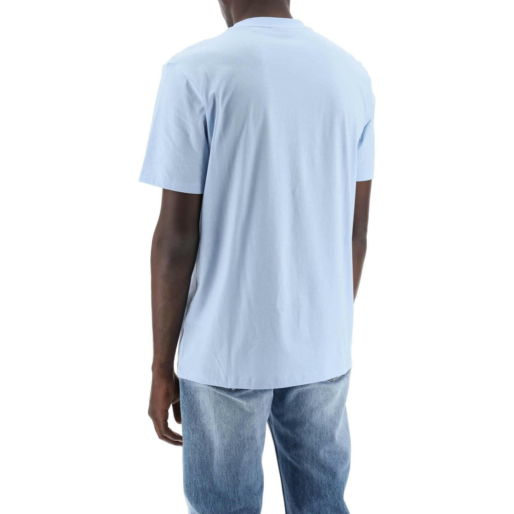 Light Pastel Blue 'Dulive' Box Logo Cotton T-Shirt HUGO JOHN JULIA.