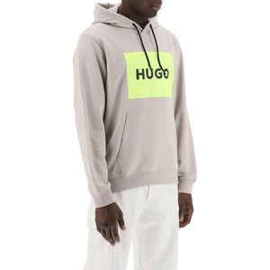 Light Pastel Gray Box Logo Duratschi Sweatshirt HUGO JOHN JULIA.