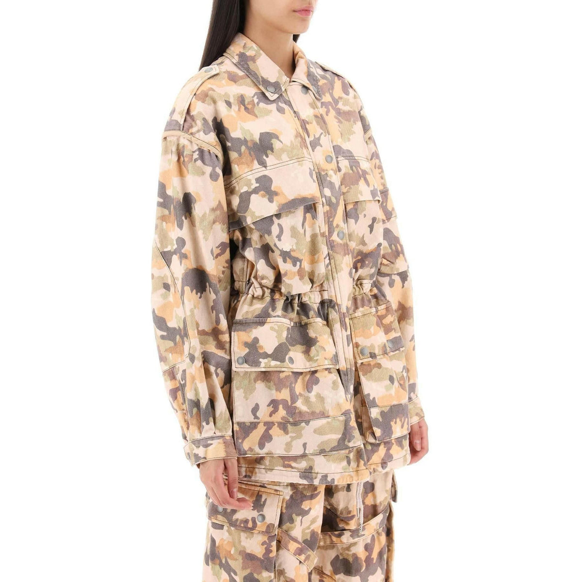 Elize' Jacket In Cotton With Camouflage Pattern ISABEL MARANT JOHN JULIA.