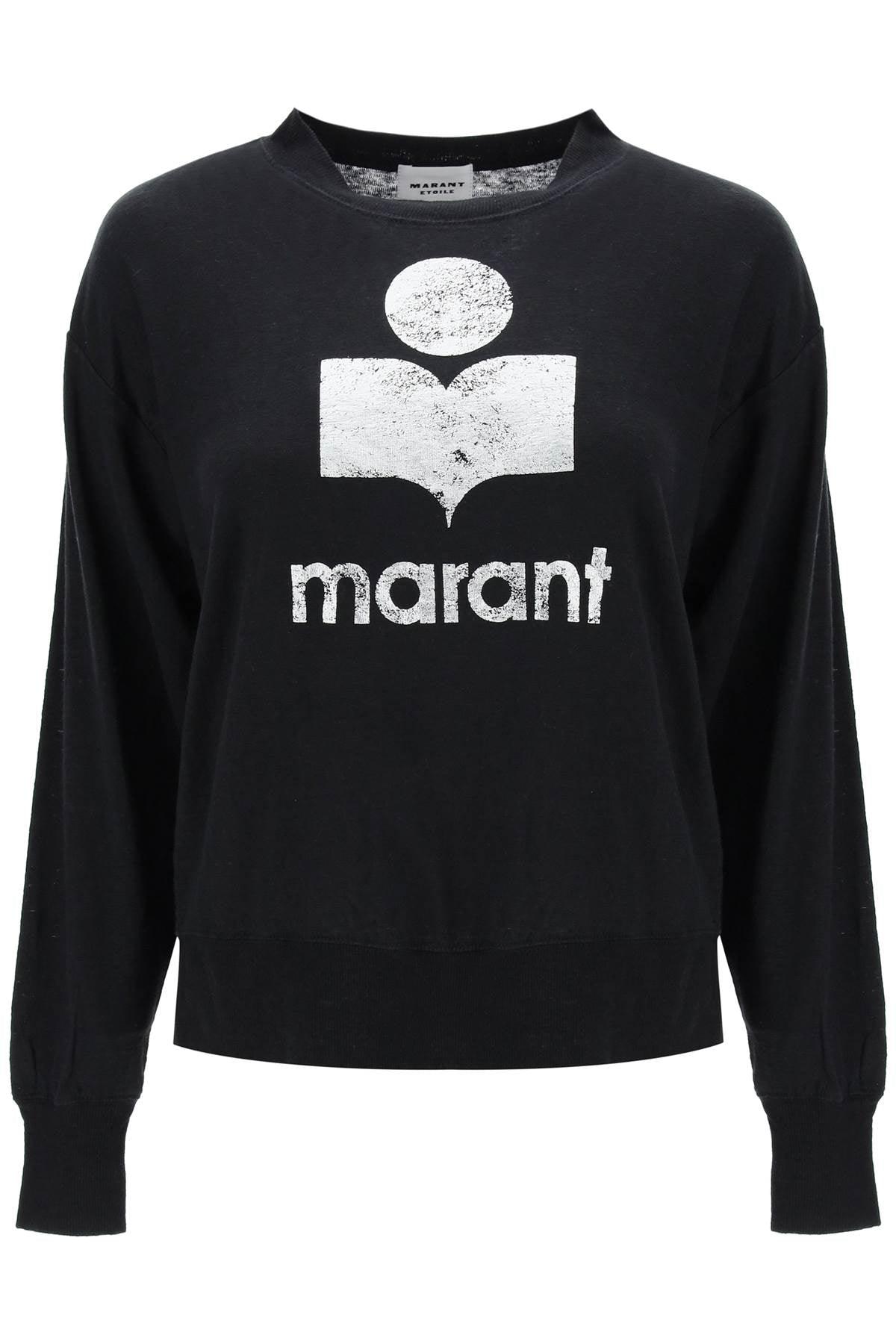Isabel Marant Etoile Klowia T Shirt With Metallic Logo Print - JOHN JULIA