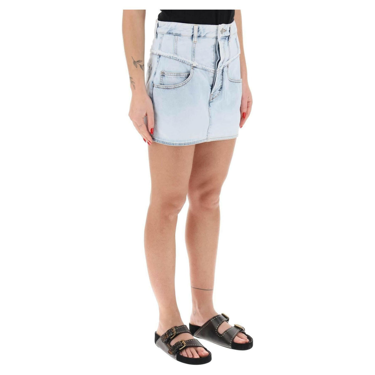 Narjis Denim Mini Skirt ISABEL MARANT JOHN JULIA.