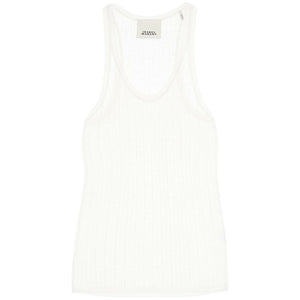 White Lightweight Ribbed Viscose-Blend Tank Top ISABEL MARANT JOHN JULIA.