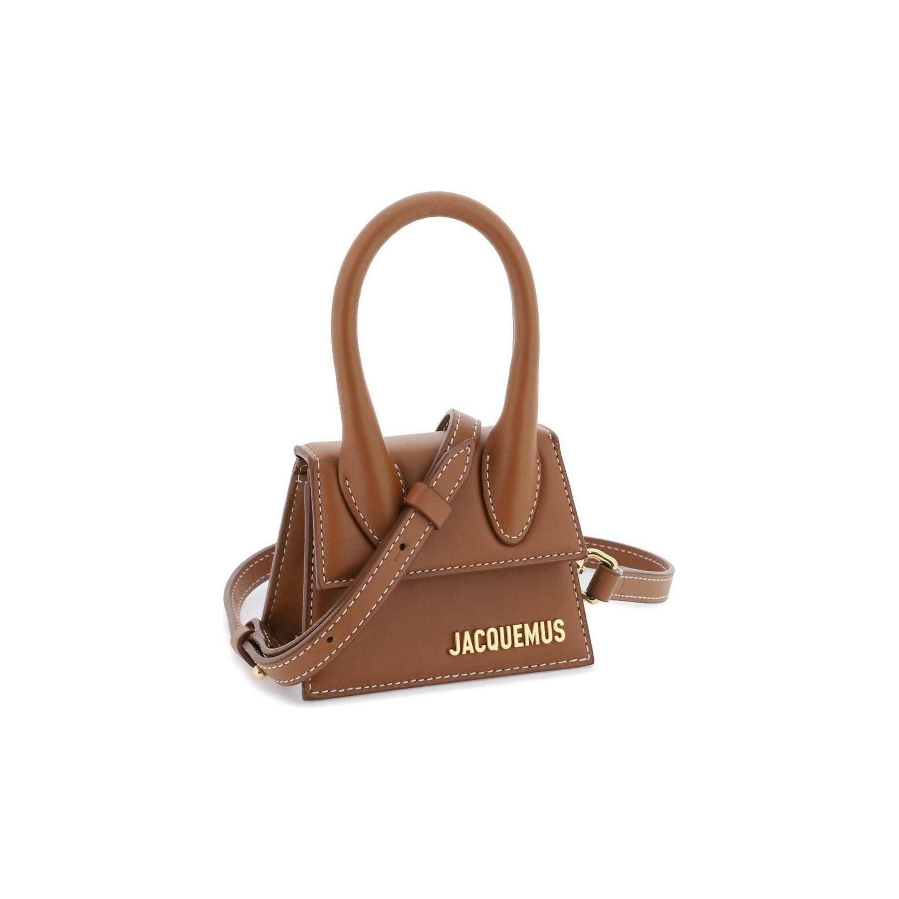 Light Brown 'Le Chiquito' Genuine Leather Micro Bag JACQUEMUS JOHN JULIA.