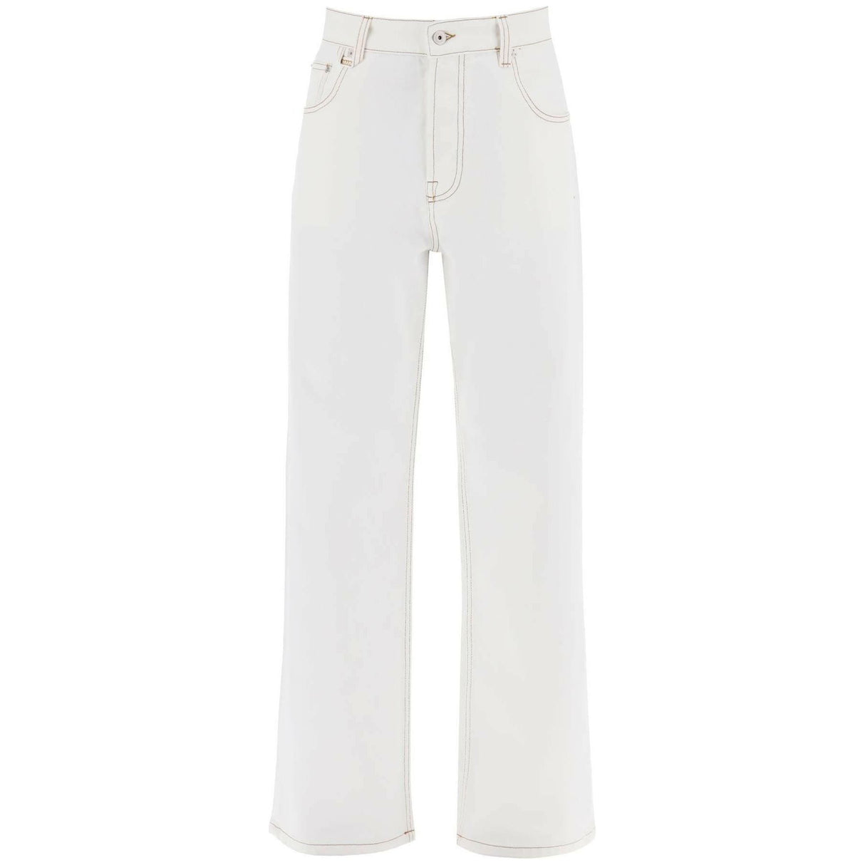 Off-White Tabac 'Le De Nîmes Large' Regenerative Cotton Jeans JACQUEMUS JOHN JULIA.