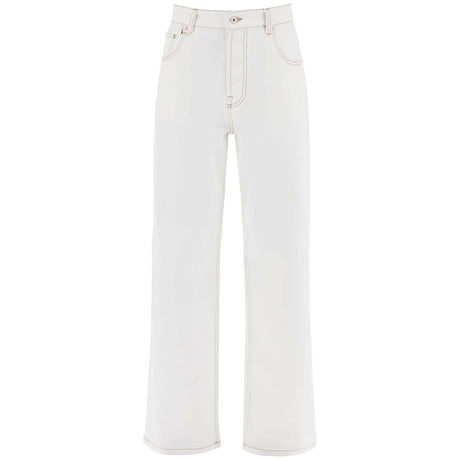 Off-White Tabac 'Le De Nîmes Large' Regenerative Cotton Jeans JACQUEMUS JOHN JULIA.