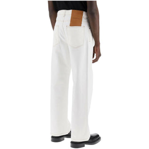 Off-White Tabac 'Le De Nîmes Large' Regenerative Cotton Jeans JACQUEMUS JOHN JULIA.