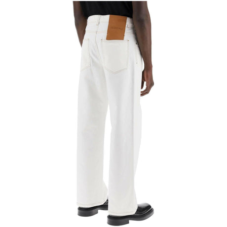 Off-White Tabac 'Le De Nîmes Large' Regenerative Cotton Jeans JACQUEMUS JOHN JULIA.