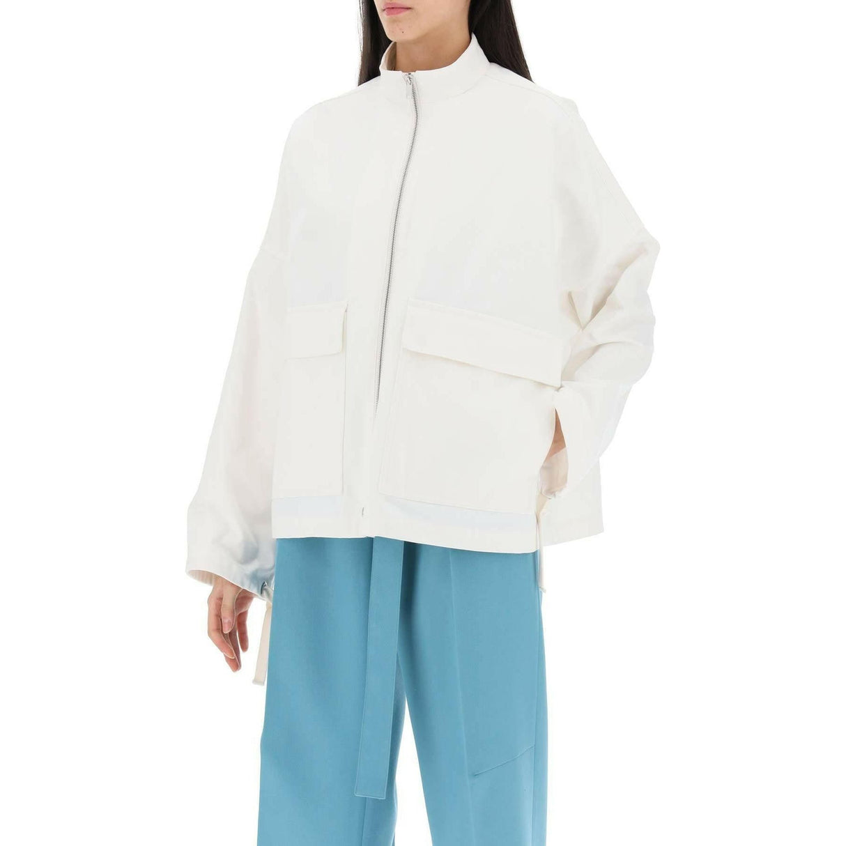 Oversized Blouson Jacket In Canvas JIL SANDER JOHN JULIA.