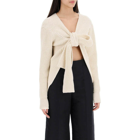 Ribbed Front-Tie Sweater JIL SANDER JOHN JULIA.