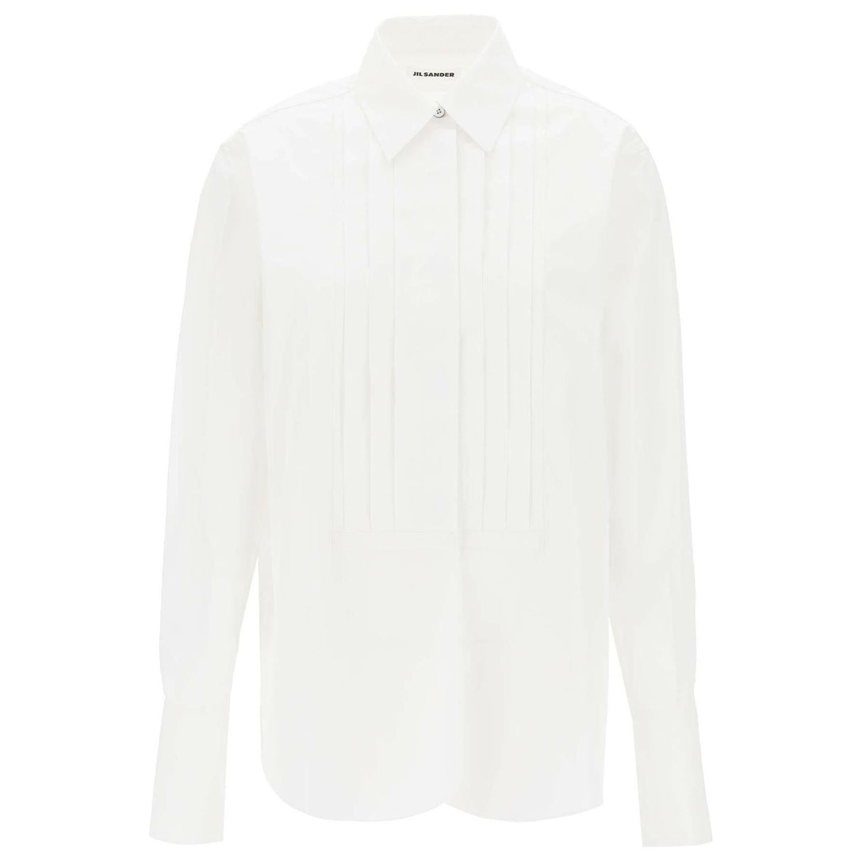 White Organic Cotton Tuxedo Shirt JIL SANDER JOHN JULIA.