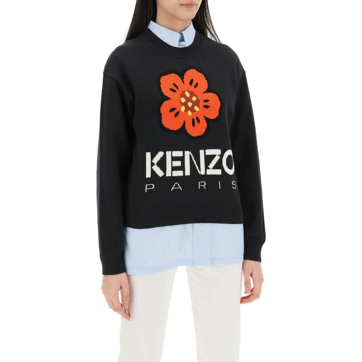 Kenzo Bokè Flower Sweater In Organic Cotton - JOHN JULIA