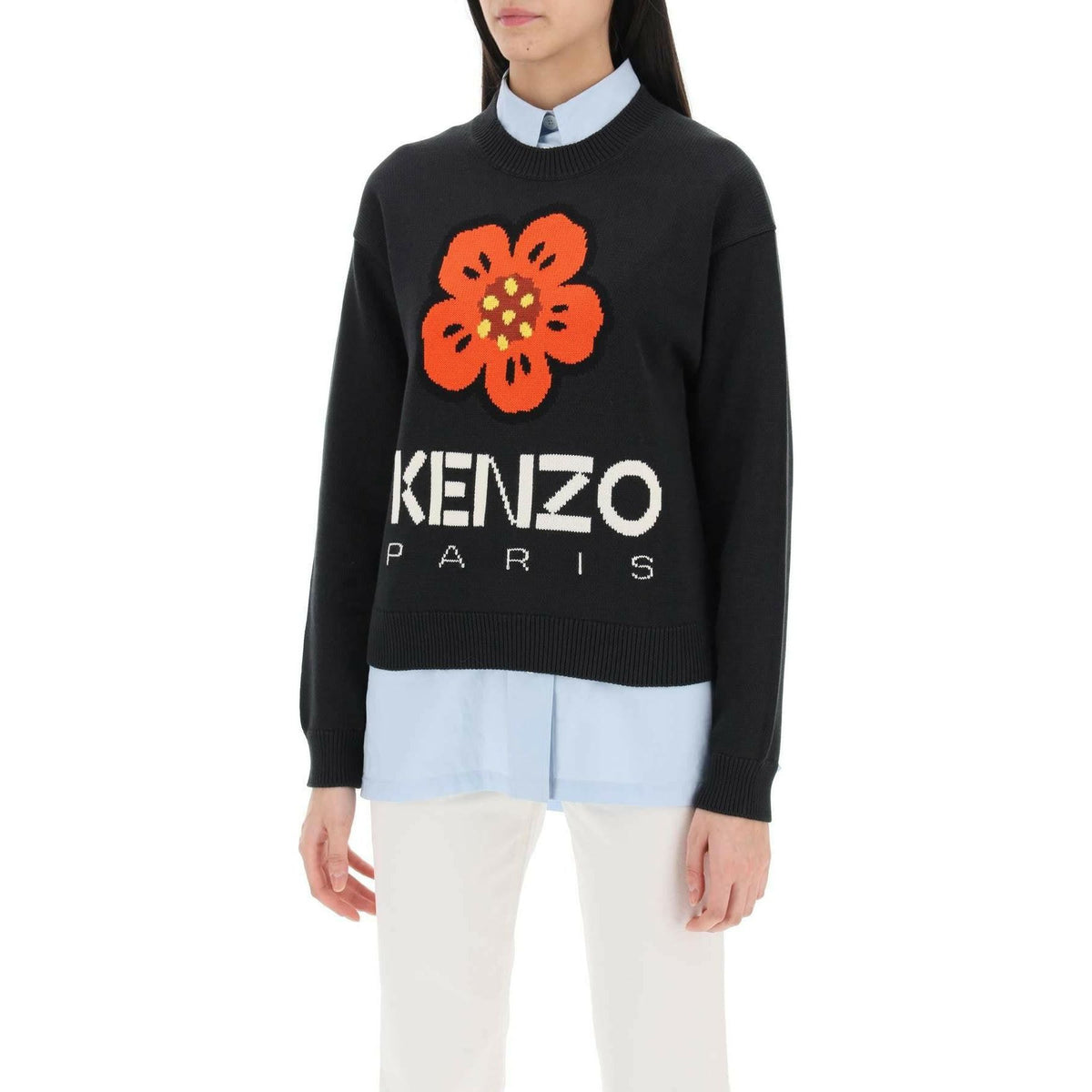 Kenzo Bokè Flower Sweater In Organic Cotton - JOHN JULIA