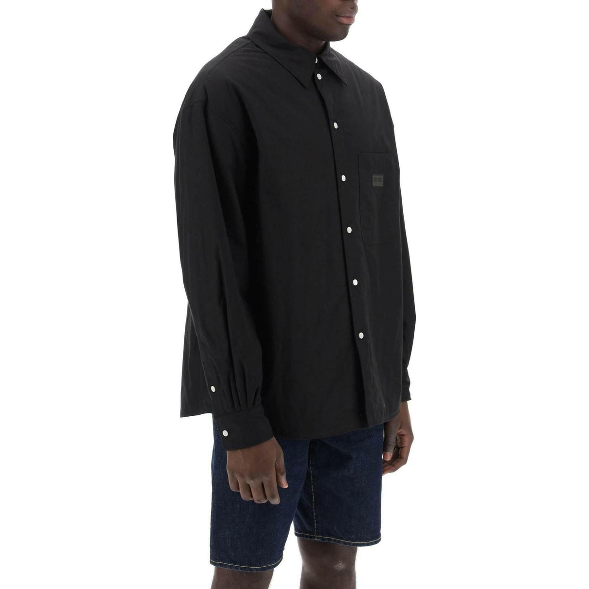 Cotton Canvas Overshirt KENZO JOHN JULIA.