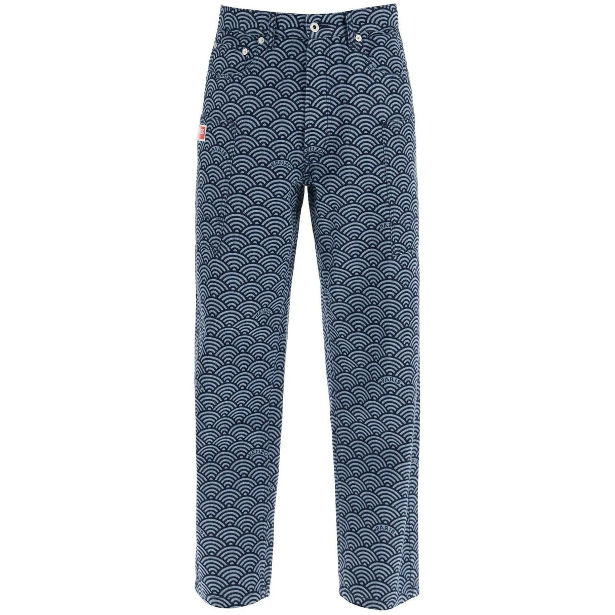 Monkey Workwear Jeans With Seigaiha Print KENZO JOHN JULIA.