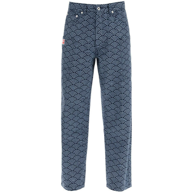 Monkey Workwear Jeans With Seigaiha Print KENZO JOHN JULIA.