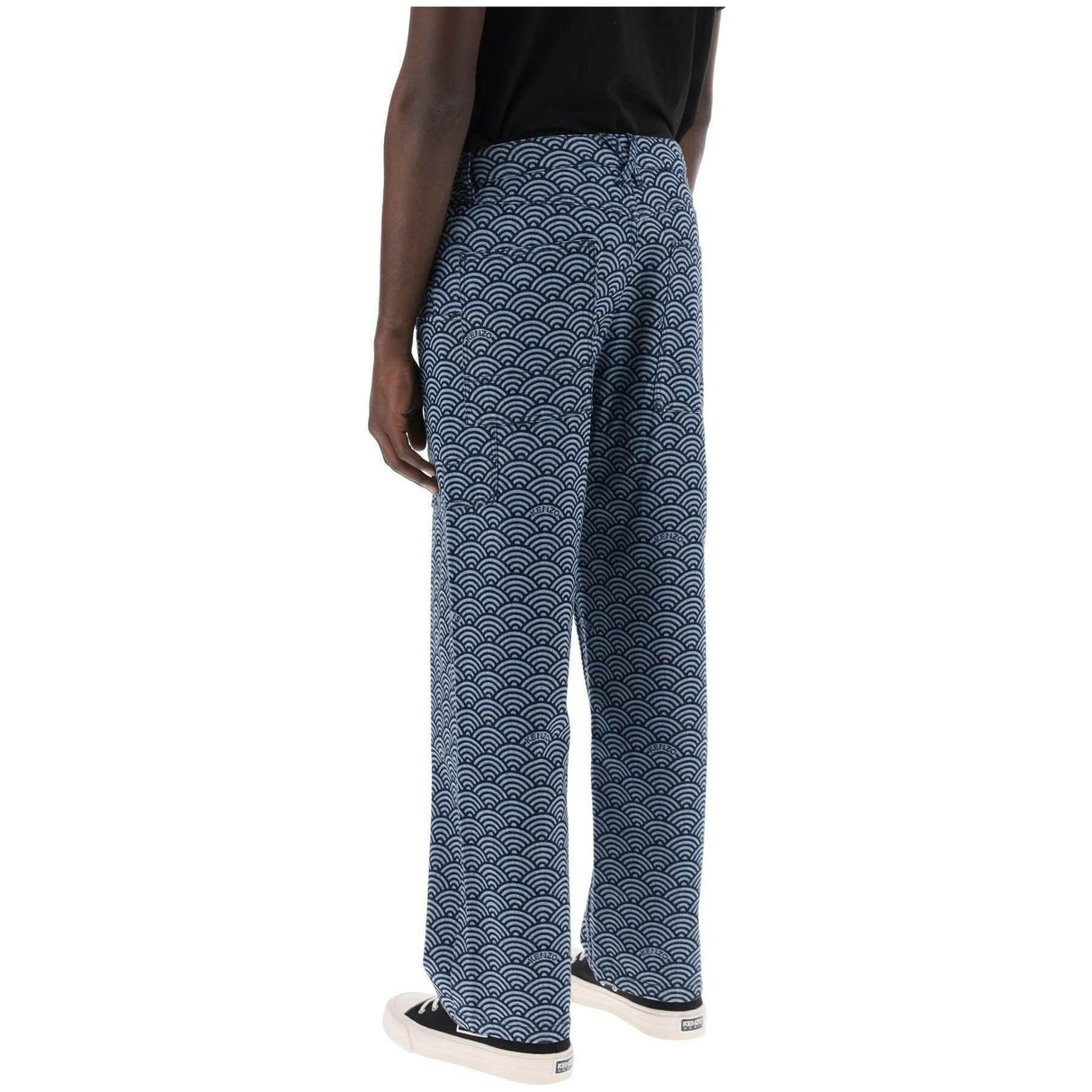 Monkey Workwear Jeans With Seigaiha Print KENZO JOHN JULIA.