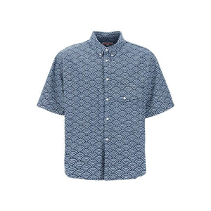 Seigaiha Short Sleeved Denim Shirt KENZO JOHN JULIA.