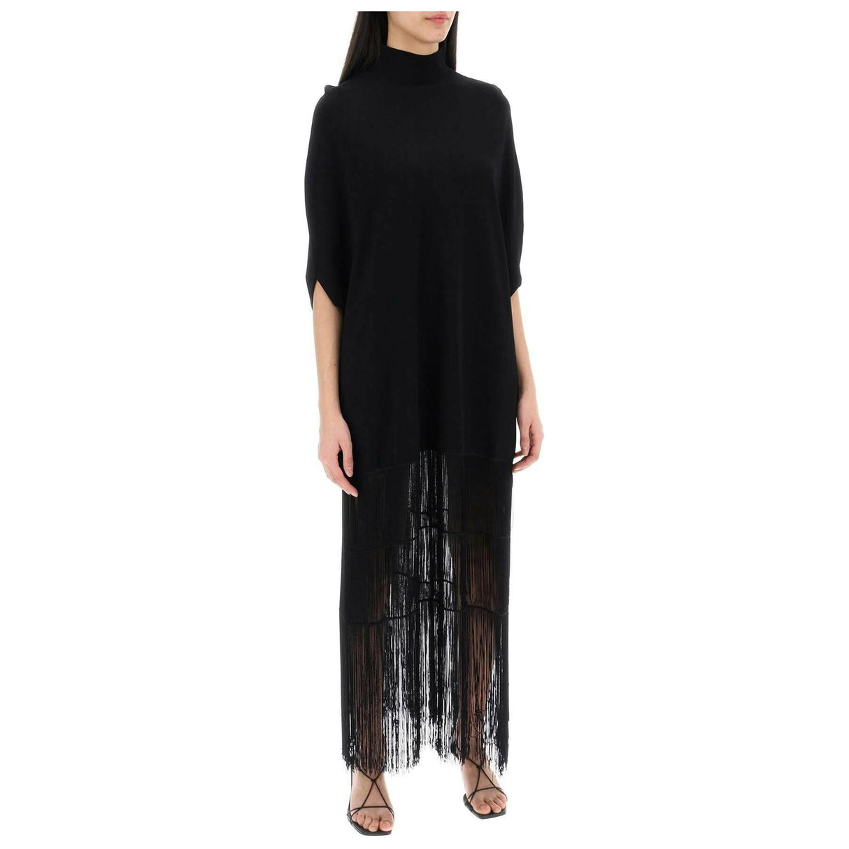 Black Stretch Viscose Knit Olsen Dress KHAITE JOHN JULIA.