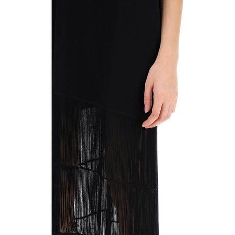 Black Stretch Viscose Knit Olsen Dress KHAITE JOHN JULIA.