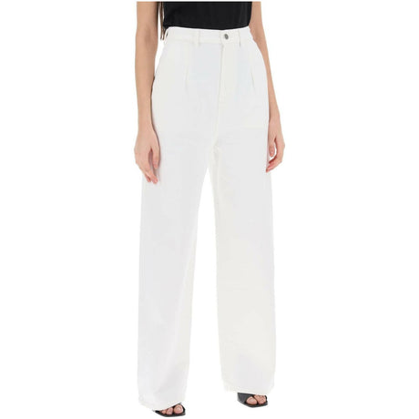 White Attu Organic Cotton Jeans LOULOU STUDIO JOHN JULIA.