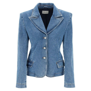 Single-Breasted Jacket In Denim MAGDA BUTRYM JOHN JULIA.