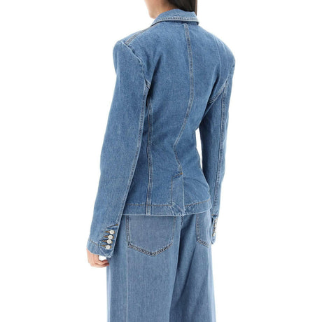 Single-Breasted Jacket In Denim MAGDA BUTRYM JOHN JULIA.