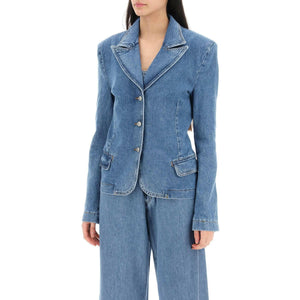 Single-Breasted Jacket In Denim MAGDA BUTRYM JOHN JULIA.