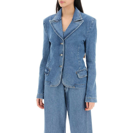 Single-Breasted Jacket In Denim MAGDA BUTRYM JOHN JULIA.