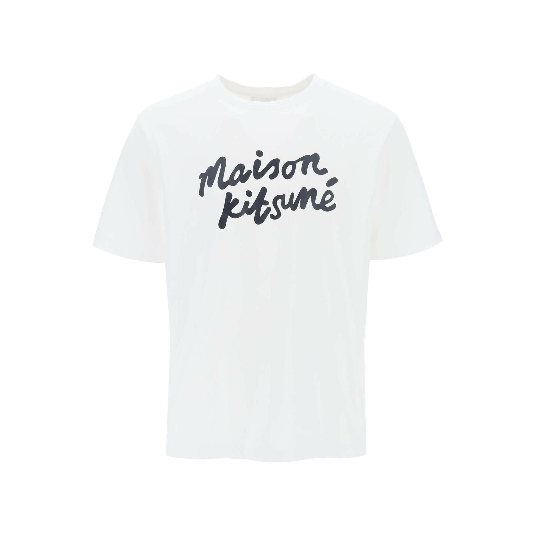 White Cotton Handwriting Print Comfort T-shirt MAISON KITSUNE JOHN JULIA.