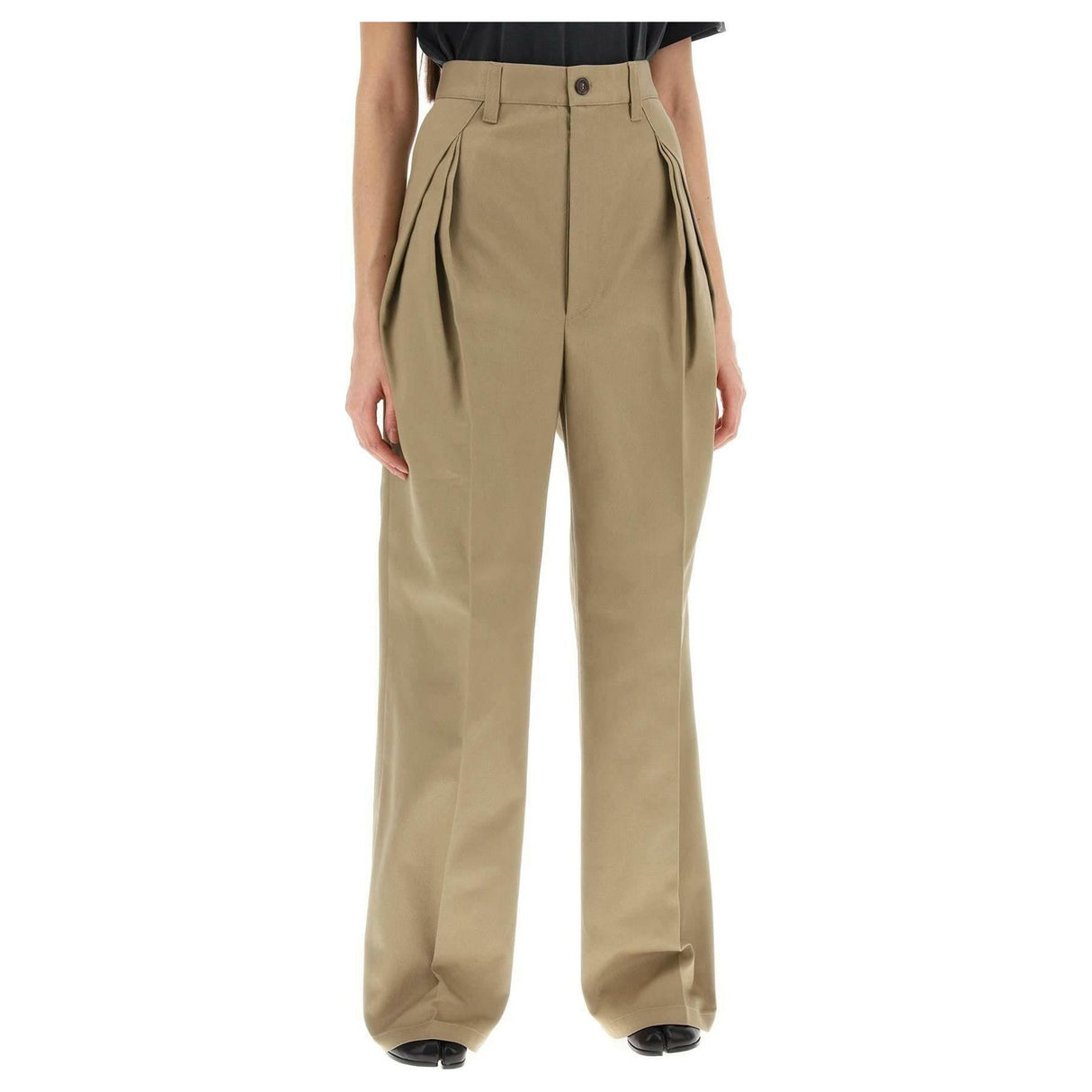 Beige Pendleton Yoke Trousers MAISON MARGIELA JOHN JULIA.