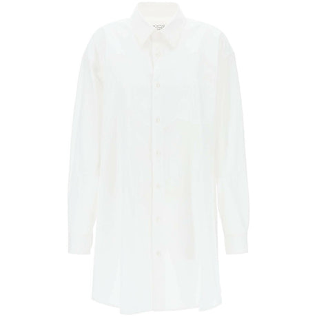 White Cotton Poplin Western Yoke Shirt Dress MAISON MARGIELA JOHN JULIA.