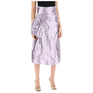 Wrinkled Metallic Duchesse Satin Skirt MAISON MARGIELA JOHN JULIA.