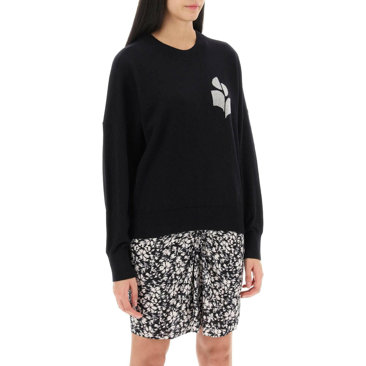 Marisans Sweater With Lurex Logo Intarsia MARANT ETOILE JOHN JULIA.