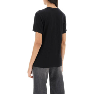 Zewel T-Shirt With Metallic Logo Print MARANT ETOILE JOHN JULIA.