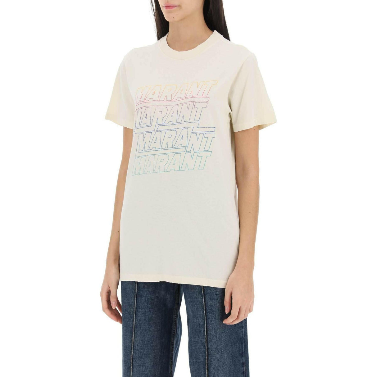 Zoeline T-Shirt With Logo Print MARANT ETOILE JOHN JULIA.