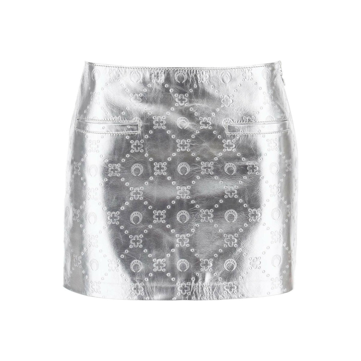 Moonogram Mini Skirt In Laminated Leather MARINE SERRE JOHN JULIA.