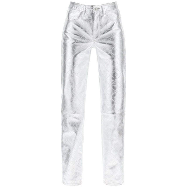 Moonogram Pants In Laminated Leather MARINE SERRE JOHN JULIA.