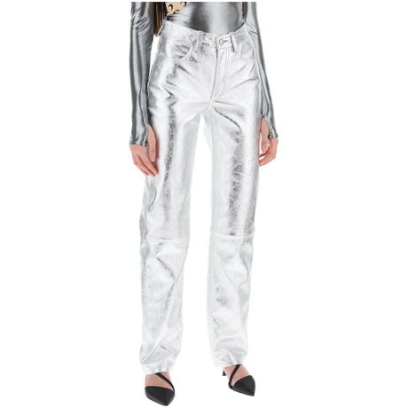 Moonogram Pants In Laminated Leather MARINE SERRE JOHN JULIA.