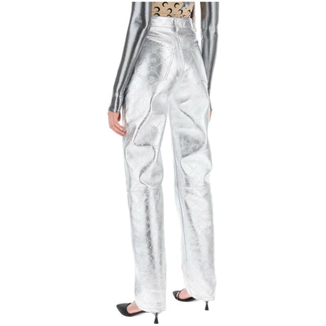 Moonogram Pants In Laminated Leather MARINE SERRE JOHN JULIA.