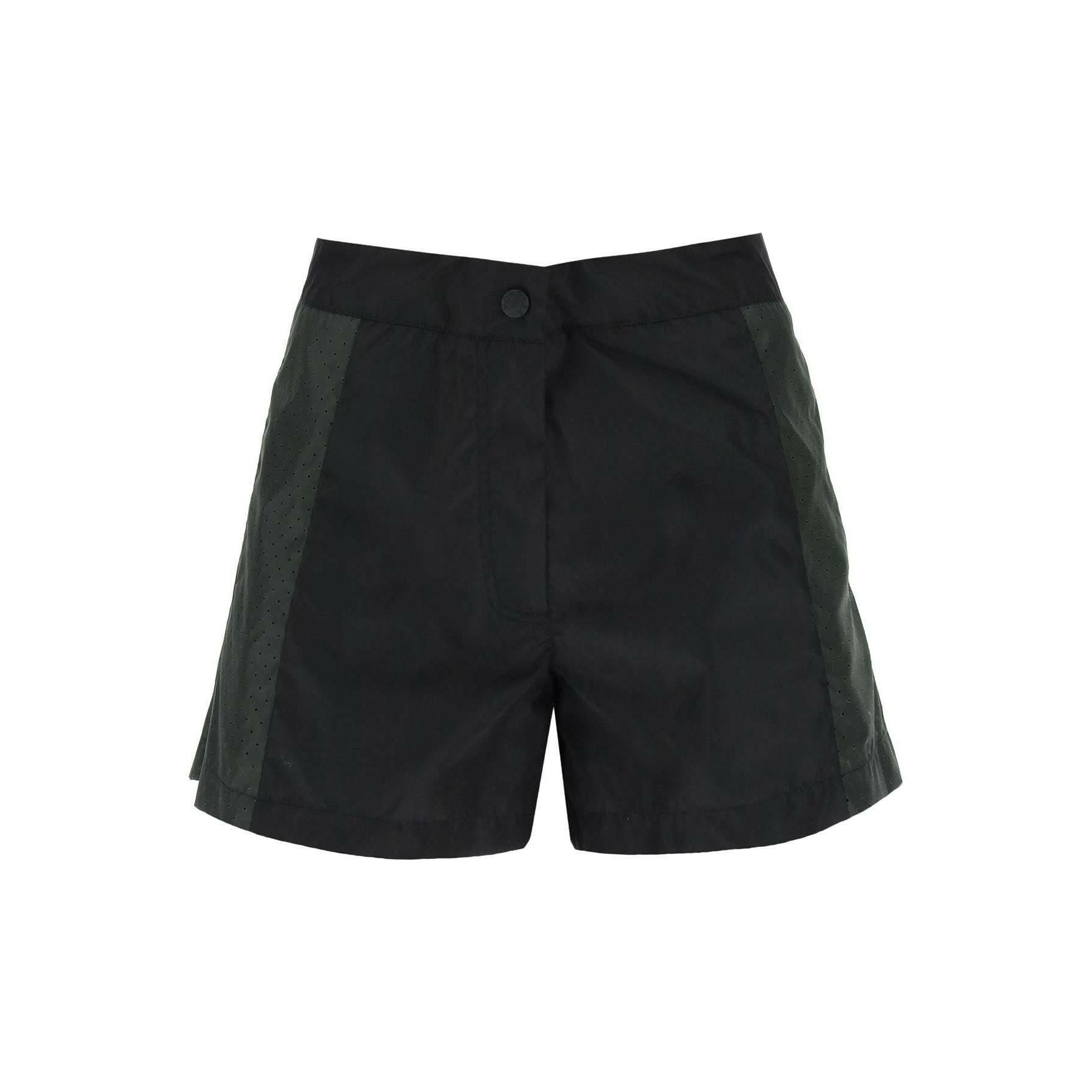 Nylon Shorts With Perforated Detailing MONCLER BORN TO PROTECT JOHN JULIA.