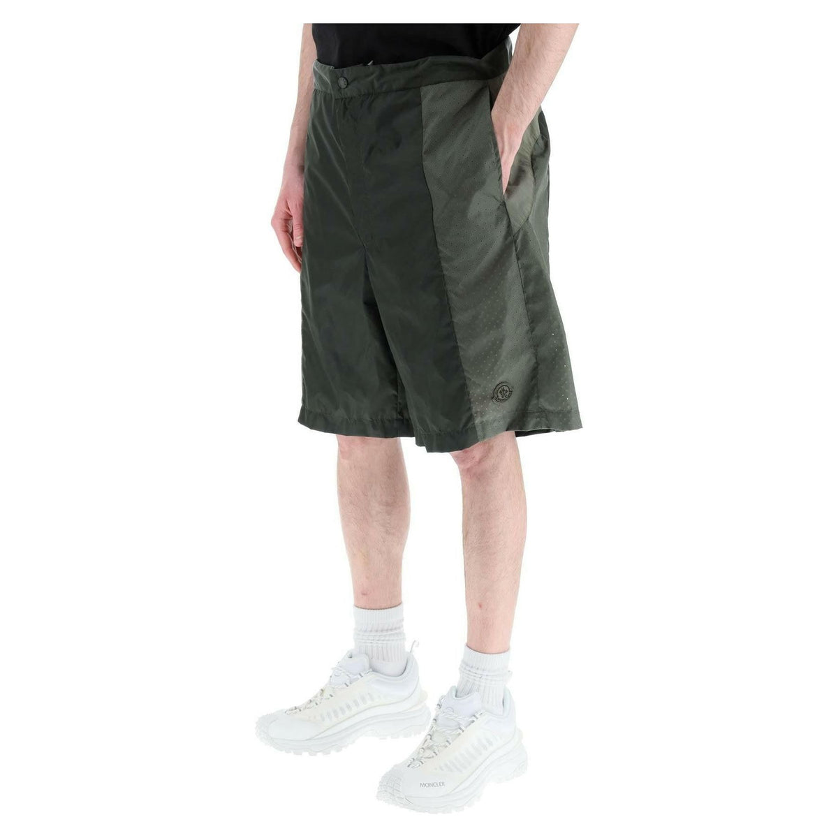 Perforated Nylon Shorts MONCLER BORN TO PROTECT JOHN JULIA.