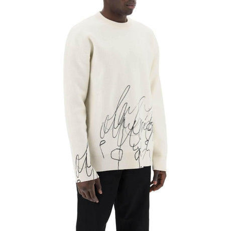 Scribble Print Wool and Cotton-Blend Sweater OAMC JOHN JULIA.