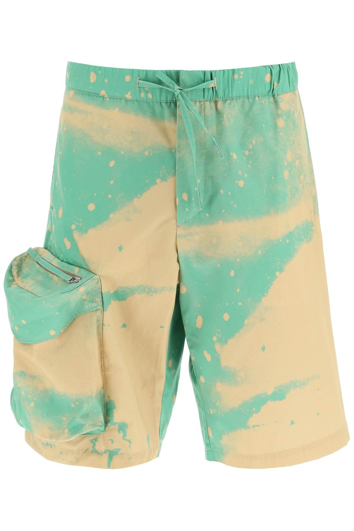 Oamc Smudge Oversized Shorts With Maxi Pockets - JOHN JULIA