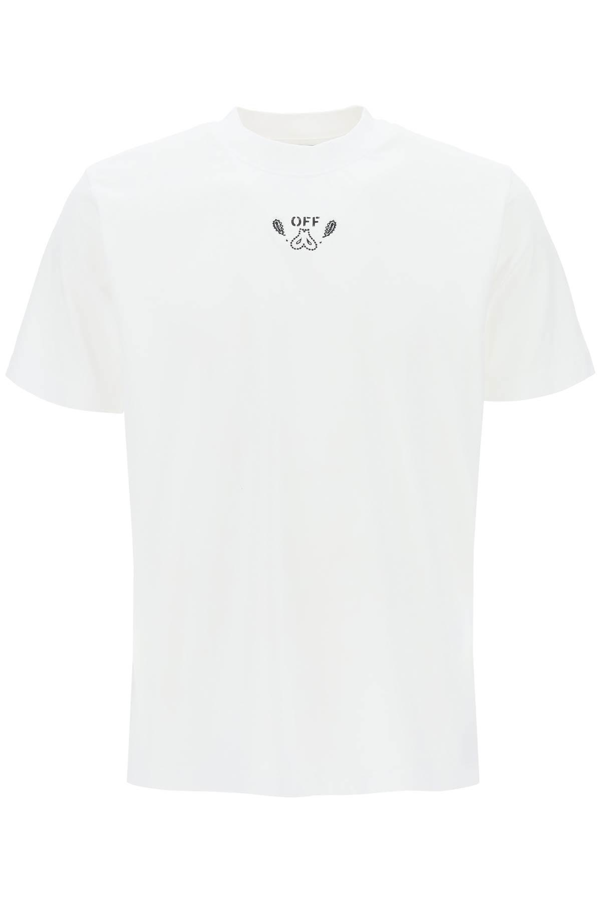 Off White Bandana Arrow Pattern T-Shirt - JOHN JULIA