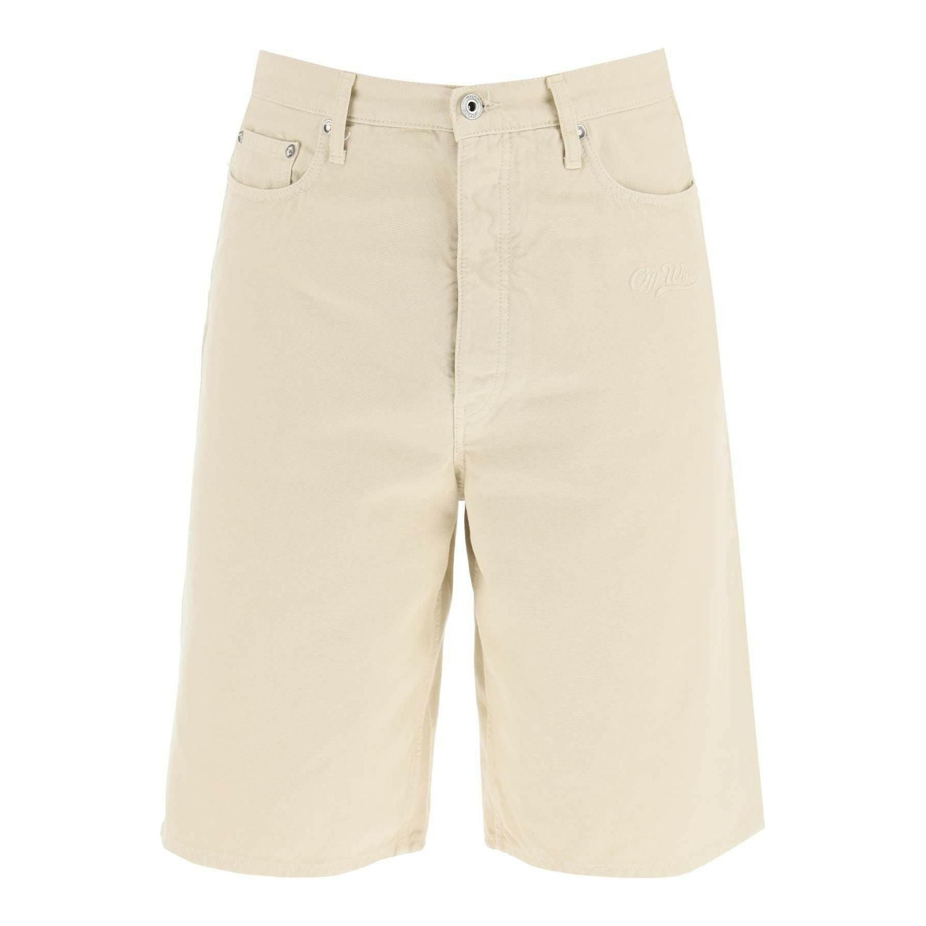 Cotton Utility Bermuda Shorts OFF-WHITE JOHN JULIA.