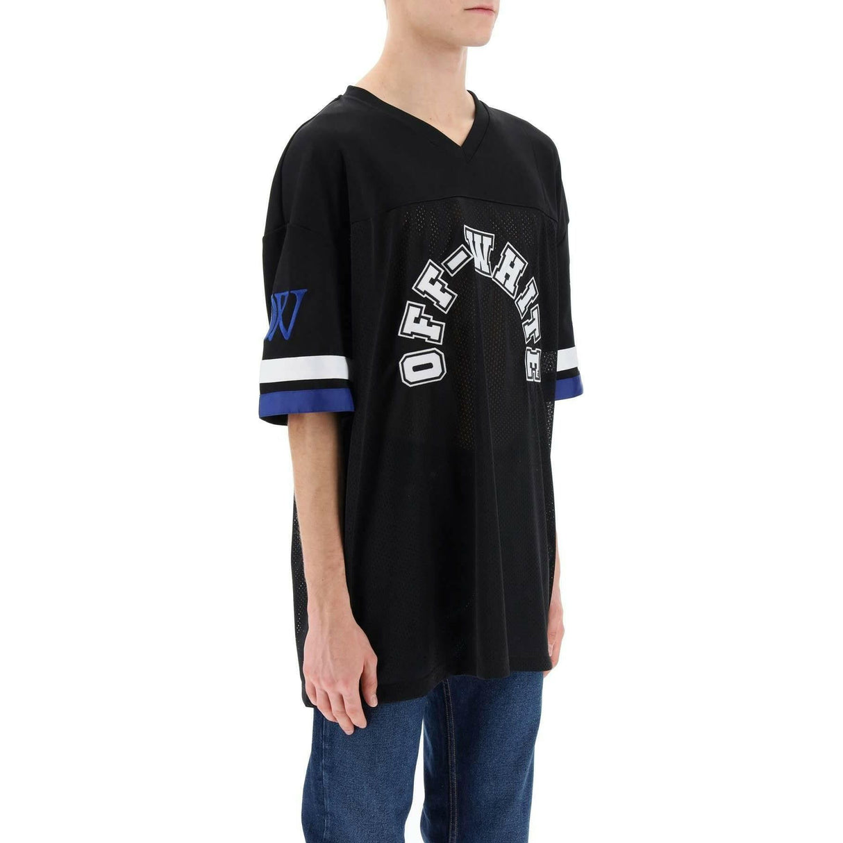 Football T-Shirt With Patches OFF-WHITE JOHN JULIA.