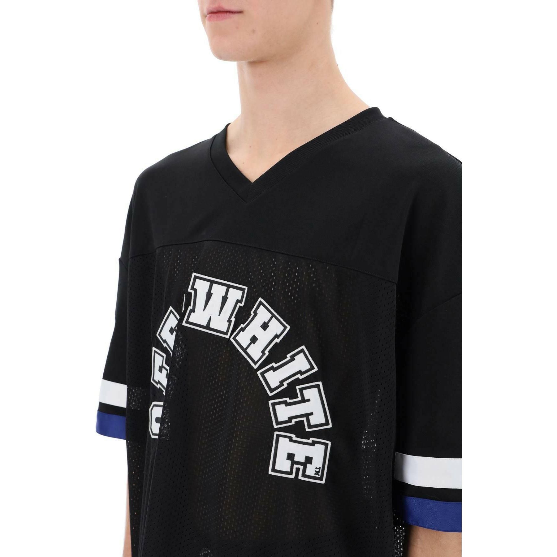 Football T-Shirt With Patches OFF-WHITE JOHN JULIA.